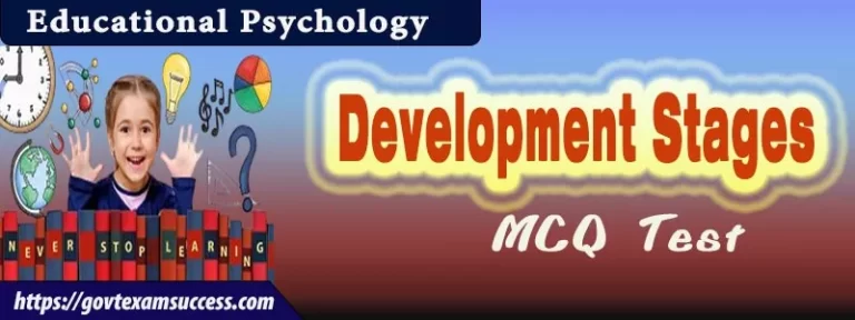 Psychology Development Stages MCQ Test | Manovigyan Quiz